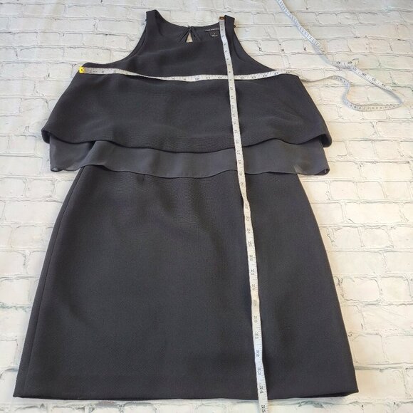 Club Monaco black sleeveless layered mini dress with open back size 4 - Picture 2 of 14